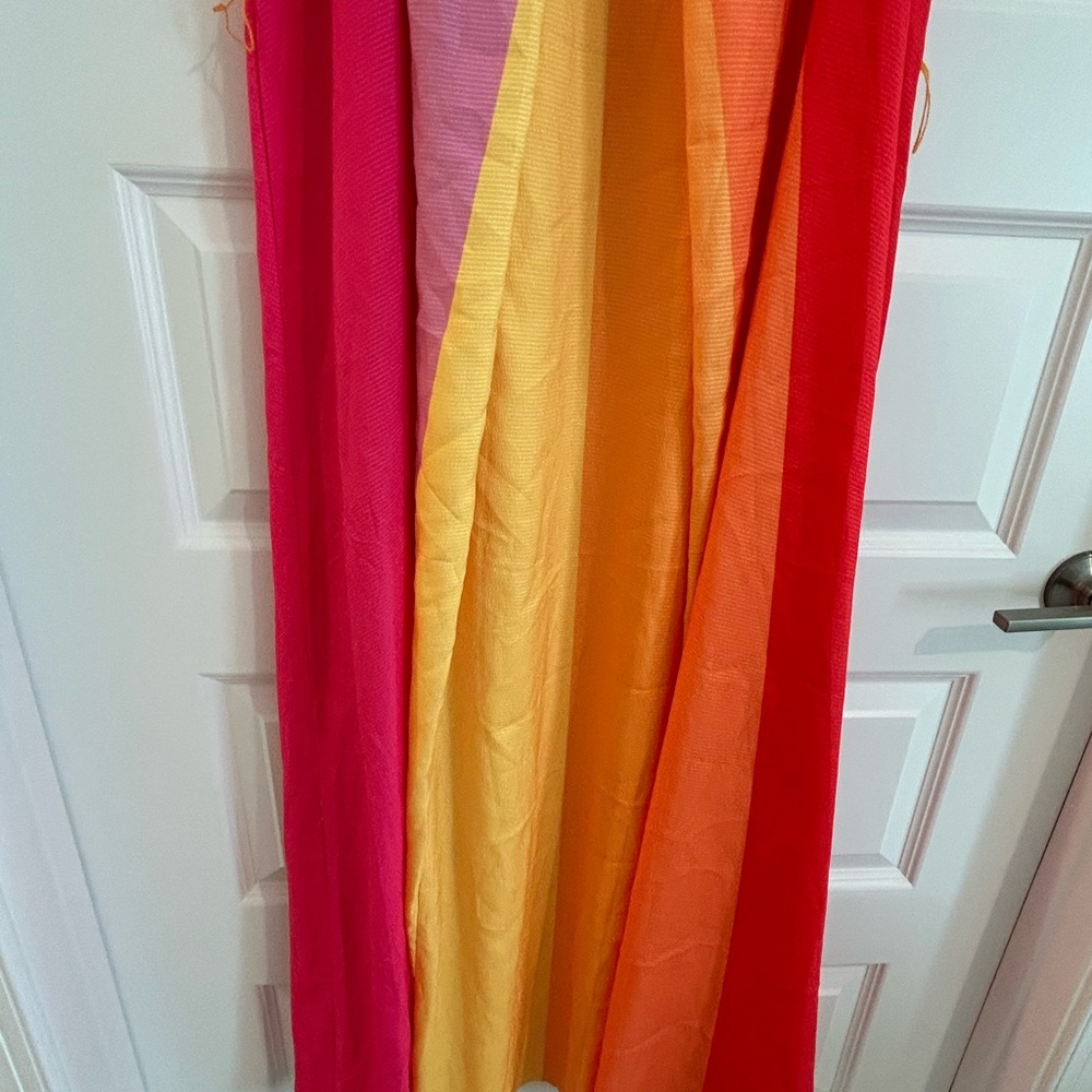 Flying Tomato Color Maxi Dress Pink Orange Multi Size L - Picture 11 of 14